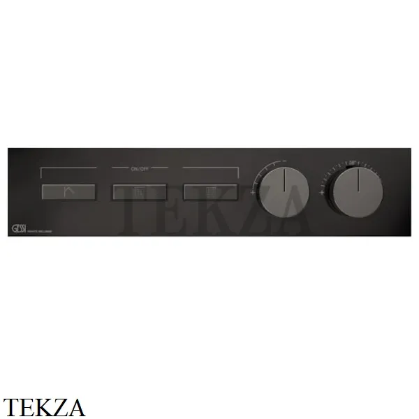 Gessi HI-FI Термостатический смеситель на 3 потока, внешняя часть 63014-706, Black Metal PVD