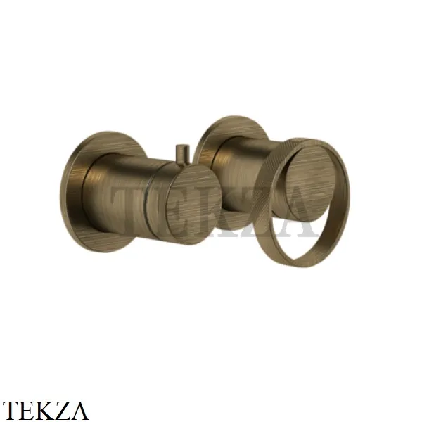 Gessi ANELLO Смеситель для душа с переключателем 2 потока ванна-душ 63380-713, Antique Brass