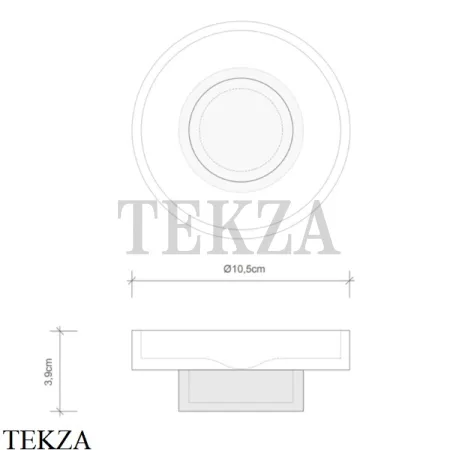 Decor Walther Century STS мыльница настольная, стекло прозрачное 0587400, хром глянец