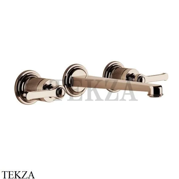 Gessi VENTI20 Смеситель для раковины на 3 отв. средний, внешняя часть 65091-030, Copper глянец