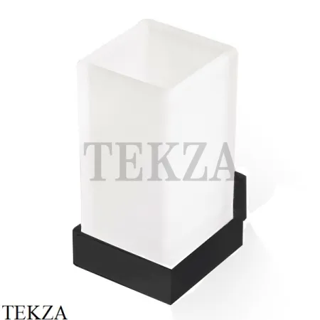 Decor Walther Corner WMG Стакан для зубных щеток настенный, стекло сатин-черный матовый
