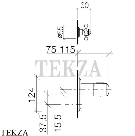 Dornbracht Madison Термостат для душа 1/2, на 1 поток 36501977-00 х1, внешняя часть
