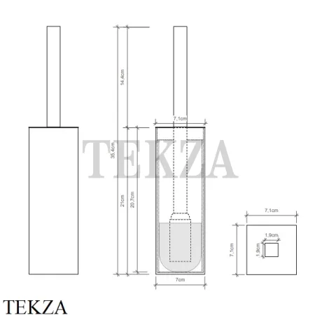 Decor Walther Cube DW 371 Туалетный ершик напольный 0820120, золото глянец