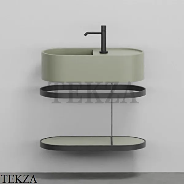 Cielo Les Petites Ovale 60 Консоль с раковиной LPLAO60, керамическая полка, Agave