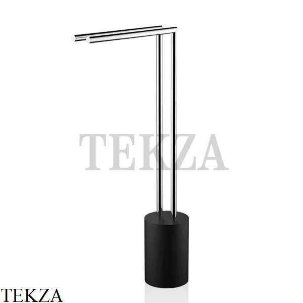 Decor Walther Stone Black HT 2 Напольный полотенцедержатель 0971764, черный матовый-хром глянец
