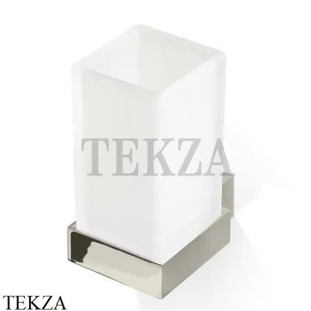 Decor Walther Corner WMG Стакан для зубных щеток настенный, стекло сатин 0561734, никель сатин