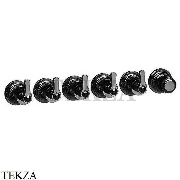 Gessi VENTI20 Термостат для душа, 5 потоков, внешняя часть 65340-299, Black XL