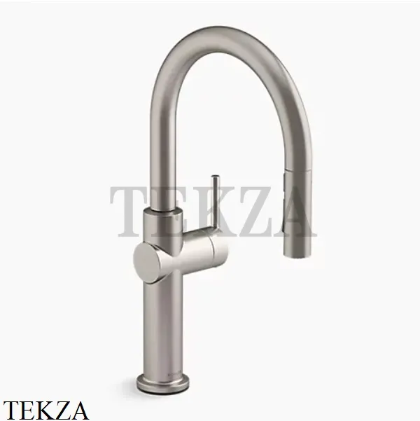 Kohler CRUE Смеситель для кухни с душем, 2 типа струи K-22972-VS, яркая нержавеющая сталь