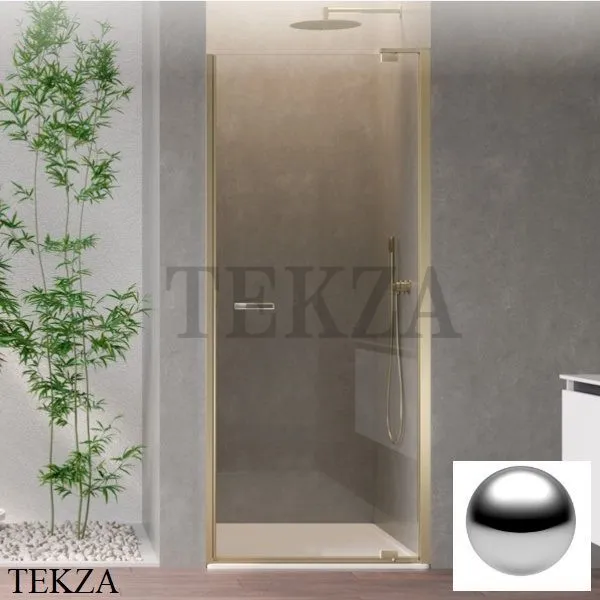Duka natura 4000 Дверь в нишу распашная 75 крепеж справа, A-DTNR750SHLA10, серебро глянец