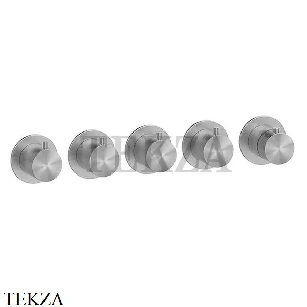 Gessi 316 SHOWER Термостат для душа на 4 выхода, внешняя часть 54338-239, Steel Brushed
