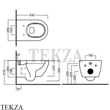 Hatria Fusion Унитаз подвесной без ободка Y1CC01, сиденье микролифт, белый глянец