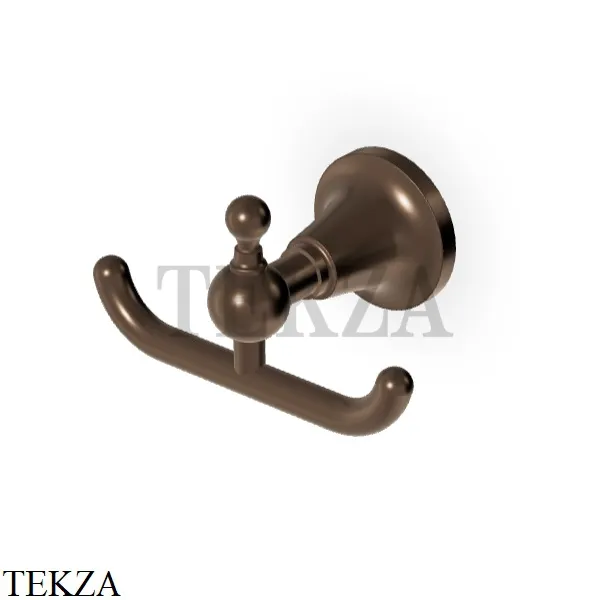 Zucchetti Agora Classic Крючок двойной для халата и полотенец ZAD450.P21, brushed chocolate PVD