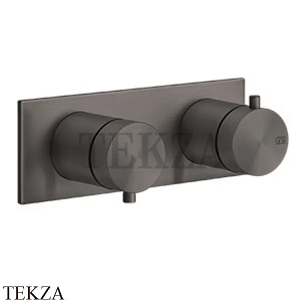 Gessi 316 SHOWER Термостат для душа на 1 выход, внешняя часть 54032-707, Black Metal Brushed