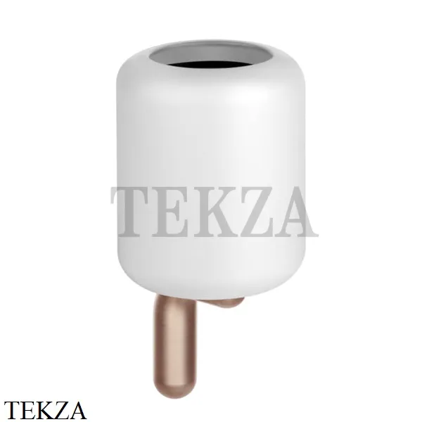 Gessi Goccia Стакан настенный, белая керамика 38007-125, Copper Brushed