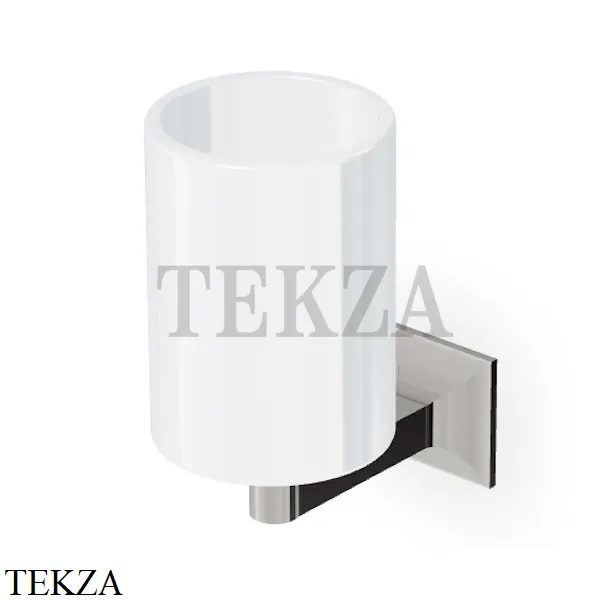 Zucchetti Bellagio Стакан настенный, керамика белая ZAC513.C8, nickel глянец
