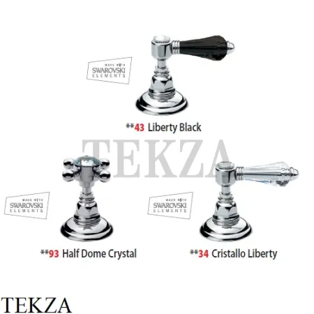 Nicolazzi HALF DOME CRYSTAL Вентиль запорный 1412CR93, хром глянец