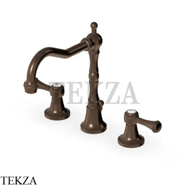 Zucchetti Agora Classic Смеситель для раковины с донным клапаном ZAL405.P21, brushed chocolate PVD