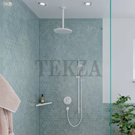 Hansgrohe AddStoris Полка-решетка угловая в душевую зону 41741990, золото глянец