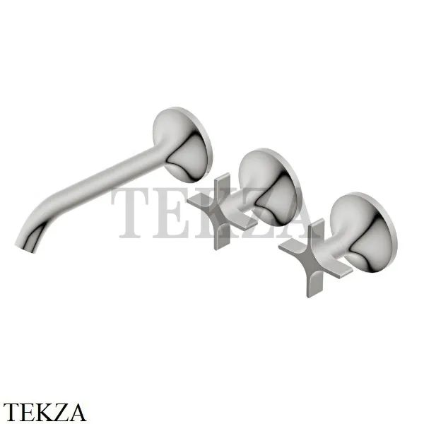 Ritmonio Diametro35 Cross Смеситель для раковины, внешняя часть PR53AK201 IX, Brushed steel