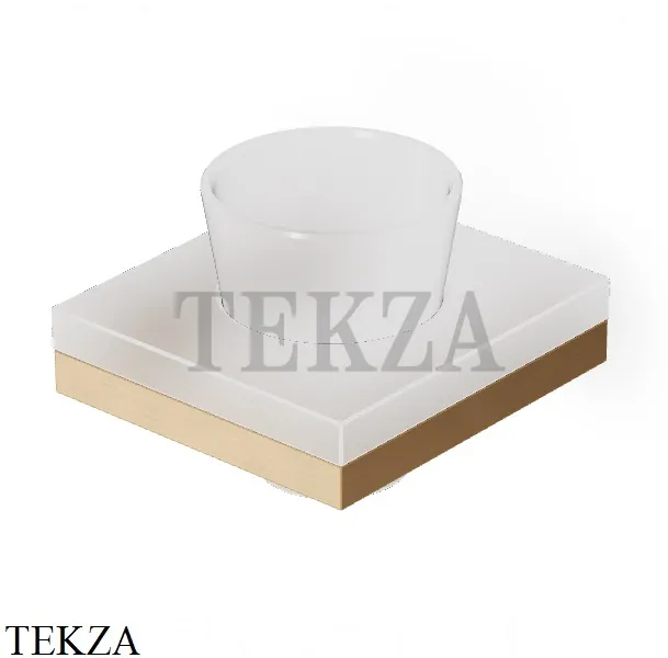Zucchetti Aguablu Стакан настенный из матового стекла ZAD713.P31, brushed british gold PVD