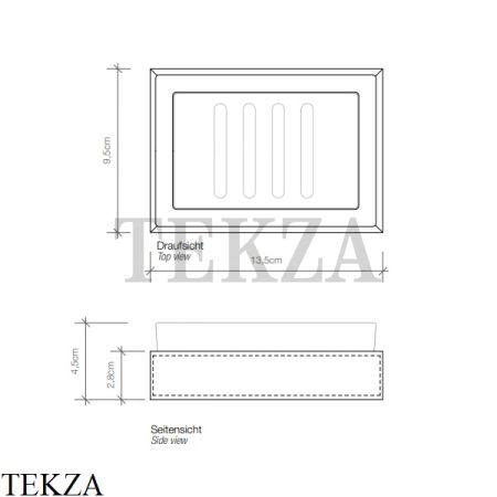 Decor Walther BROWNIE STS Мыльница настольная, стекло матовое 0931160, черный матовый, кожа