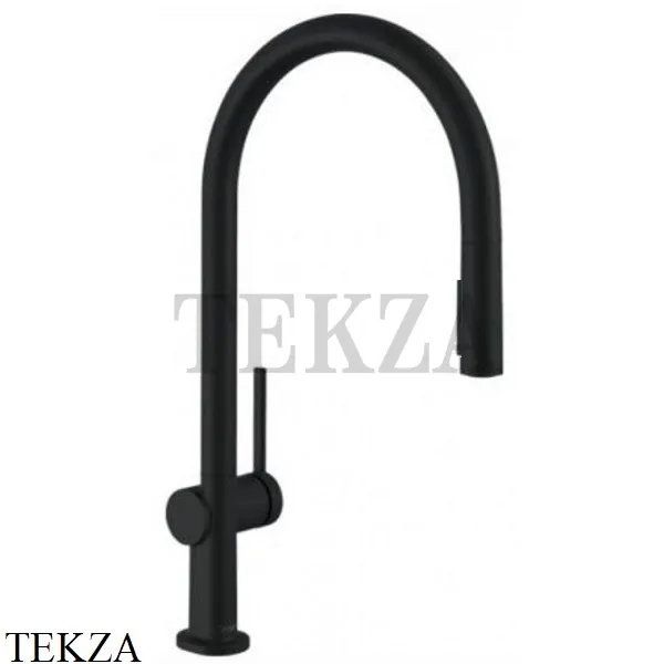 Hansgrohe Talis M54 Смеситель для кухни с вытяжным изливом 210 2jet 72800670, черный матовый