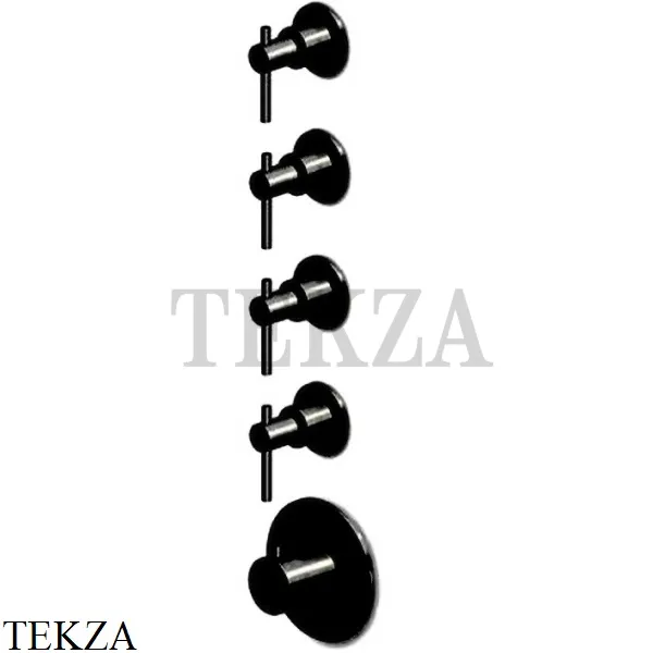 Zucchetti Helm Термостат для душа на 4 потока, внешняя часть ZHL662.XP81, brushed total black PVD