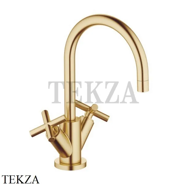 Dornbracht TARA Смеситель для умывальника низкий, с донным клапаном 22513892-28, латунь сатин Brushed