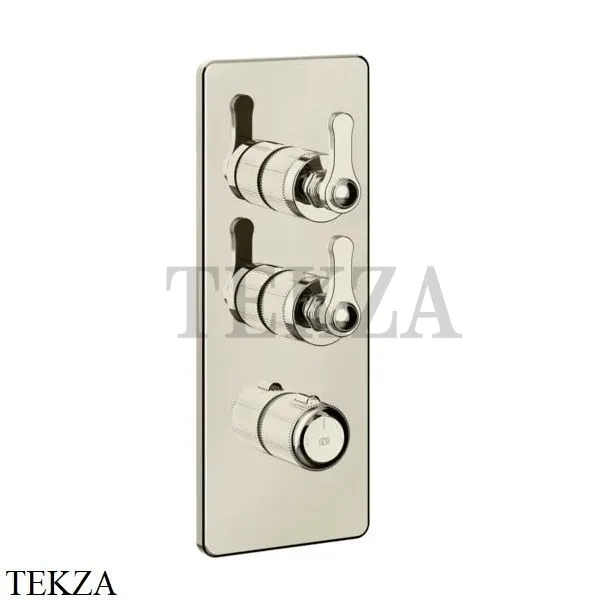 Gessi VENTI20 Термостат для душа, 2 поток, внешняя часть 65200-720, Nickel PVD