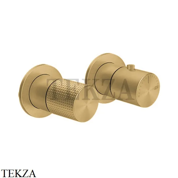 Gessi Habito CESELLO Термостат для душа на 1 поток, внешняя часть 70432-727, Brushed Brass