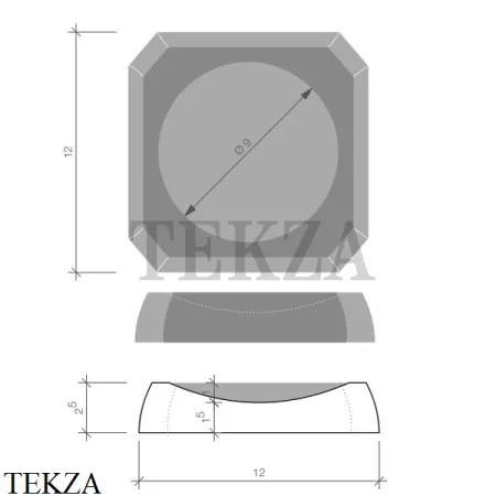 Decor Walther Kristall STS Мыльница настольная хрусталь 0931680, фиолетовый