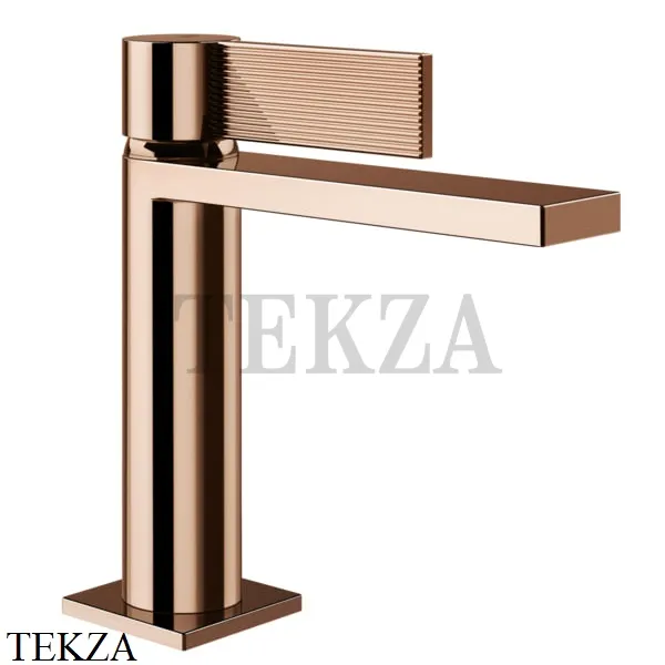 Gessi Inverso RIGATO Смеситель для раковины, с донным клапаном 73551-030, Copper глянец