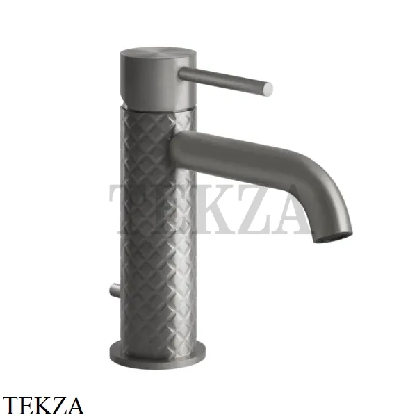 Gessi 316 INTRECCIO Смеситель для раковины, с донным клапаном 54101-239, Steel Brushed