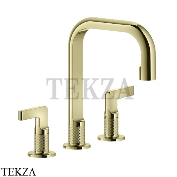 Gessi INCISO Смеситель для раковины средний, без гарнитура 58014-710, Brass PVD