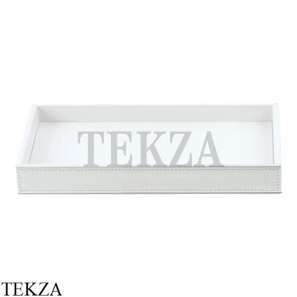 Decor Walther BROWNIE TAB L Бокс для ванных принадлежностей 0930150, белый матовый, эко-кожа