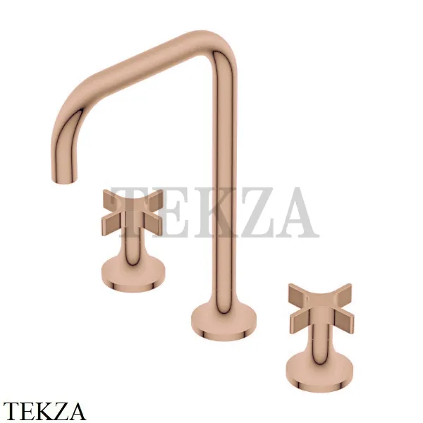 Ritmonio Diametro35 Cross Смеситель для раковины, без гарнитура PR53AE201 F36, Frosted Rose Gold