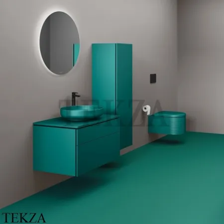 Duravit Vitrium Раковина накладная без отверстий, 266146HE79, черный матовый