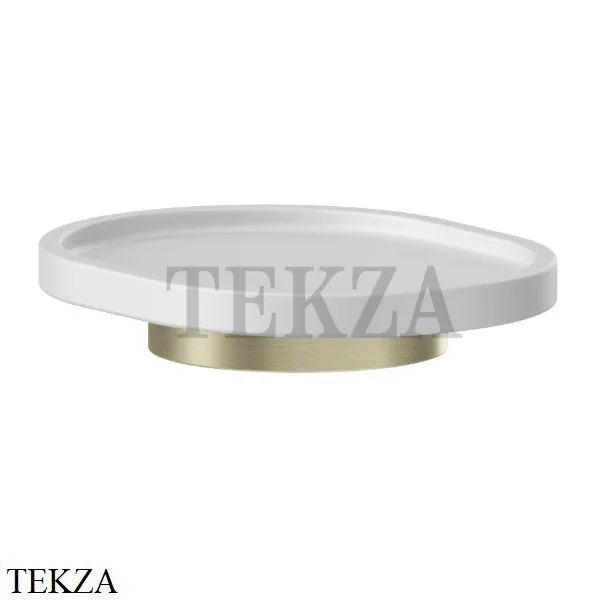 Newform X-Steel 316 Мыльница настольная, композит 73250X.59.098, PVD Brushed pale gold