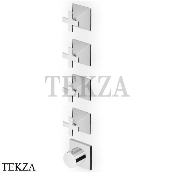 Zucchetti Bellagio Термостат для душа, 4 выхода, внешняя часть ZB1804, хром глянец