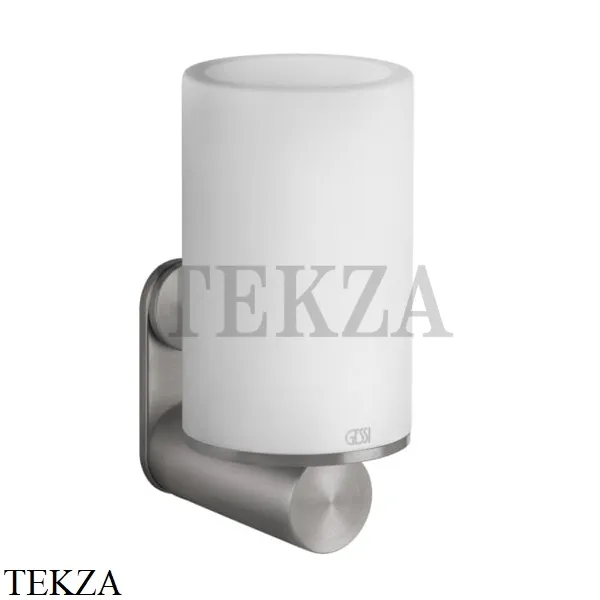 Gessi 316 ACCESSORIES Стакан для зубных щеток настенный, композит белый 54707-239, Steel Brushed