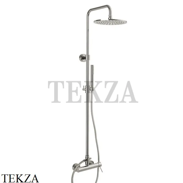 FIMA Carlo Frattini Spillo UP Душевая колонная, 250, однорычажный смеситель F3035/2SN, Brushed nickel