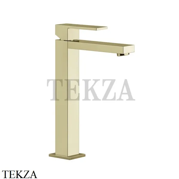 Gessi Rettangolo Смеситель для раковины высокий, без сливного гарнитура 11922-710, Brass PVD