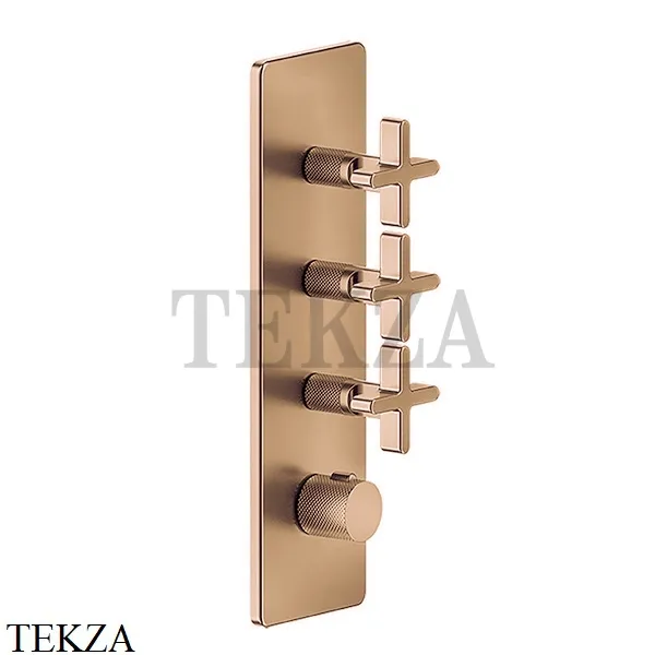 Gessi INCISO WELLNESS Термостат 3 выхода, внешняя часть 58226-726, Warm Bronze Br