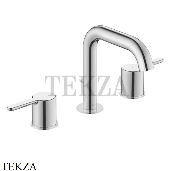 Duravit C.1 Смеситель для раковины 3 отверстия, с донным клапаном C11060005010, хром глянец