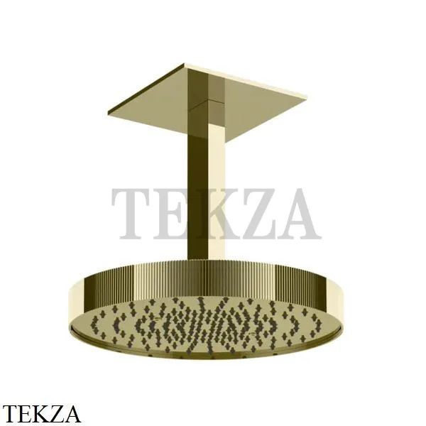 Gessi Inverso RIGATO Верхняя душевая лейка с кронштейном 30 см 63572-710, Brass PVD