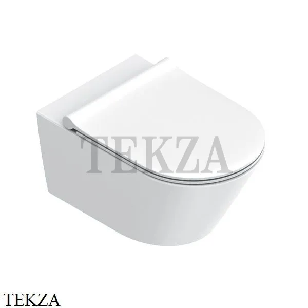 Catalano Zero Унитаз подвесной без ободка, торнадо Silentech, сиденье микролифт 0111550021, белый матовый