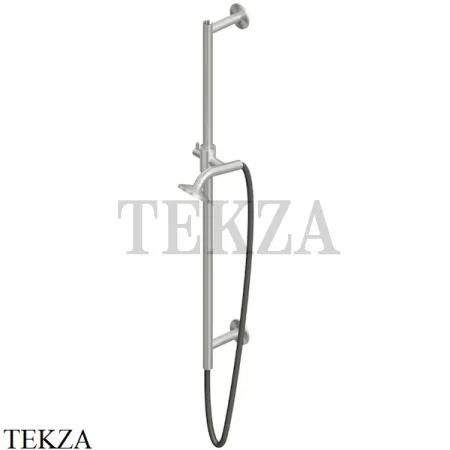 QuadroDesign Душевая штанга с подводом воды и ручным душем, TS21.00 AS, Brushed Stainless Steel