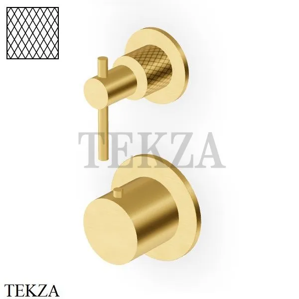 Zucchetti Helm Diagonal Термостат для душа на 1 поток, внешняя часть ZHL801.XP41G3, brushed gold PVD