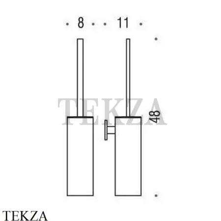 Colombo Look Ёршик туалетный подвесной B1607.CR, хром глянец