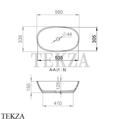 SALINI SOFIA Раковина накладная, из композита S-Sense 1101106G, белый глянцевый